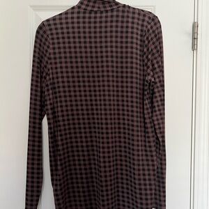 COS Black and Pink Checkered Top